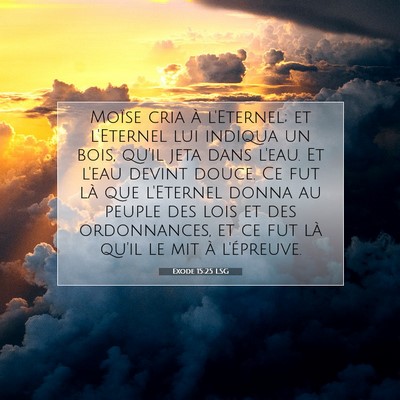 Exode 15:25 LSG Image du verset biblique