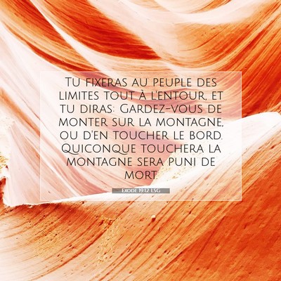 Exode 19:12 LSG Image du verset biblique