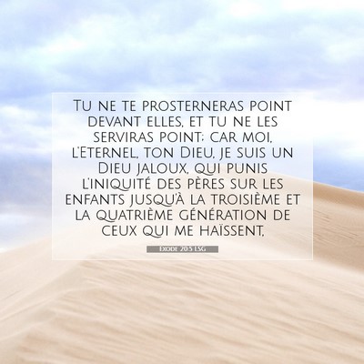 Exode 20:5 LSG Image du verset biblique