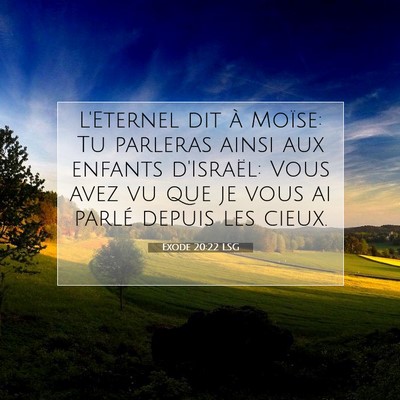 Exode 20:22 LSG Image du verset biblique