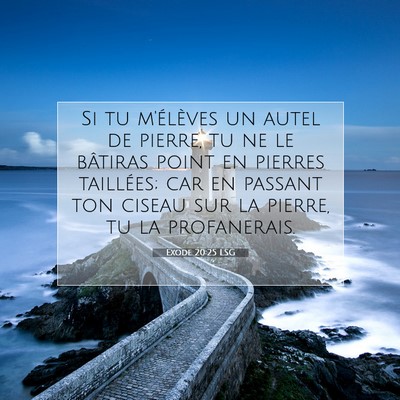 Exode 20:25 LSG Image du verset biblique