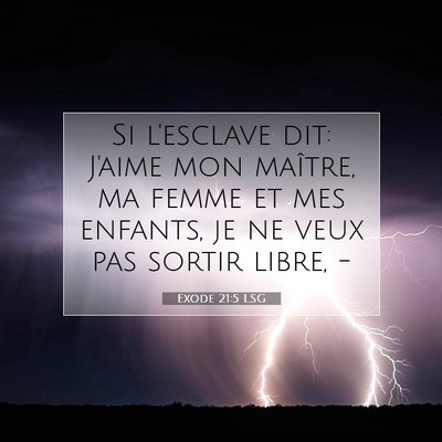 Exode 21:5 LSG Image du verset biblique