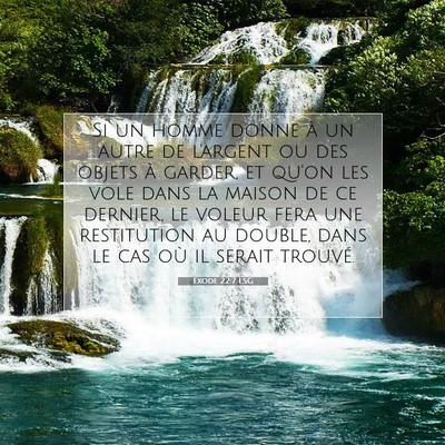 Exode 22:7 LSG Image du verset biblique