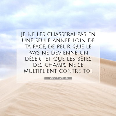 Exode 23:29 LSG Image du verset biblique