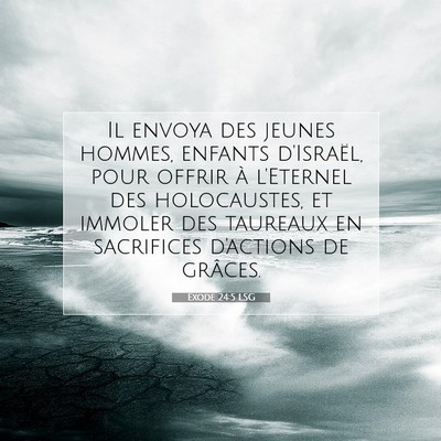 Exode 24:5 LSG Image du verset biblique