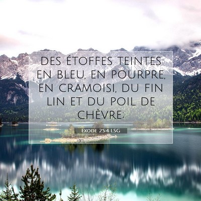 Exode 25:4 Verset biblique expliqué