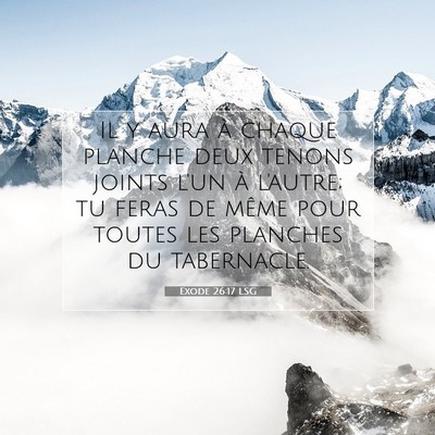 Exode 26:17 Verset biblique expliqué