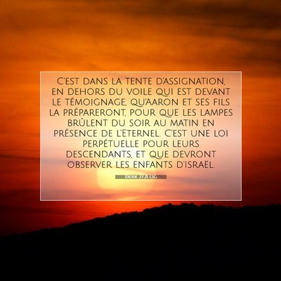 Exode 27:21 LSG Image du verset biblique