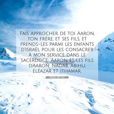 Exode 28:1 Verset biblique expliqué