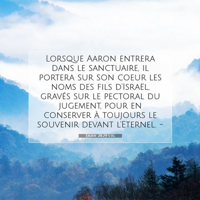 Exode 28:29 LSG Image du verset biblique