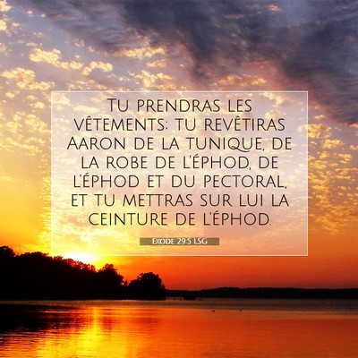 Exode 29:5 Verset biblique expliqué