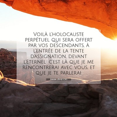 Exode 29:42 LSG Image du verset biblique