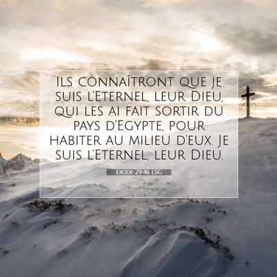 Exode 29:46 LSG Image du verset biblique