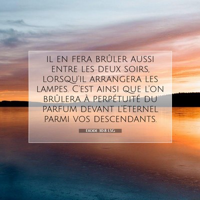 Exode 30:8 Verset biblique expliqué