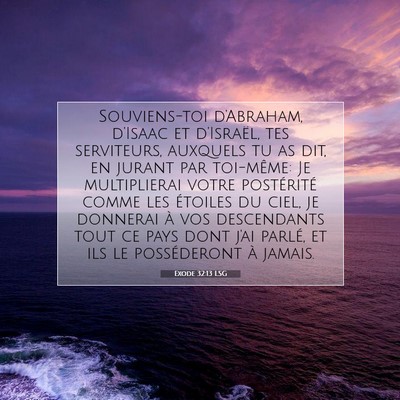 Exode 32:13 LSG Image du verset biblique