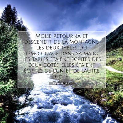 Exode 32:15 LSG Image du verset biblique