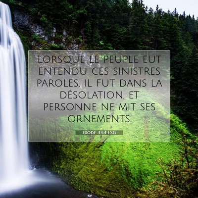 Exode 33:4 Verset biblique expliqué