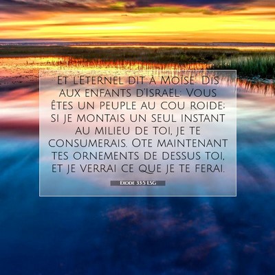 Exode 33:5 Verset biblique expliqué