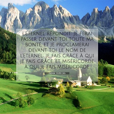 Exode 33:19 LSG Image du verset biblique