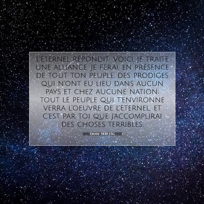 Exode 34:10 LSG Image du verset biblique