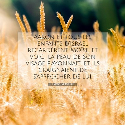 Exode 34:30 Verset biblique expliqué