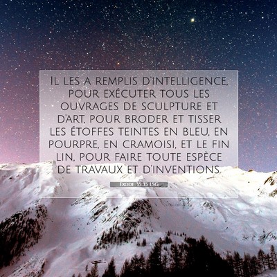 Exode 35:35 Verset biblique expliqué