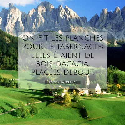 Exode 36:20 LSG Image du verset biblique