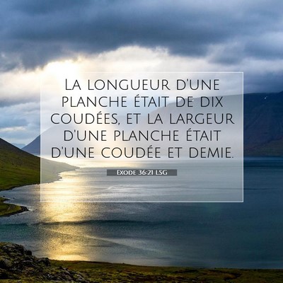 Exode 36:21 Verset biblique expliqué