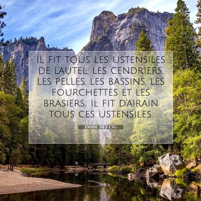 Exode 38:3 Verset biblique expliqué