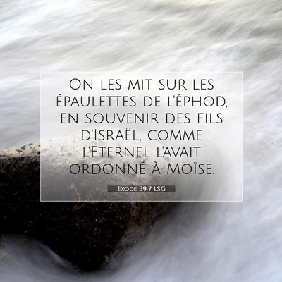 Exode 39:7 LSG Image du verset biblique