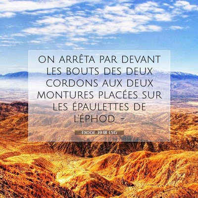 Exode 39:18 LSG Image du verset biblique