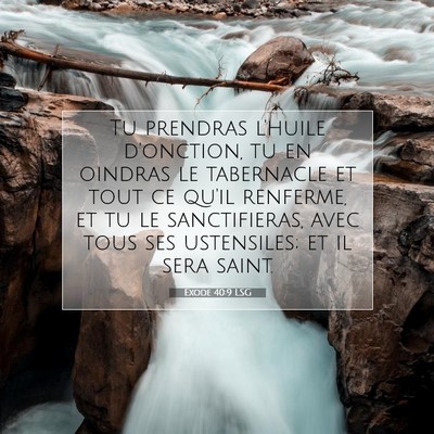 Exode 40:9 LSG Image du verset biblique