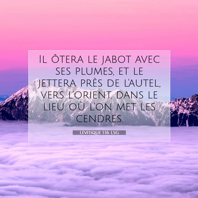 Lévitique 1:16 LSG Image du verset biblique