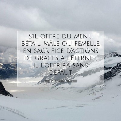 Lévitique 3:6 Verset biblique expliqué