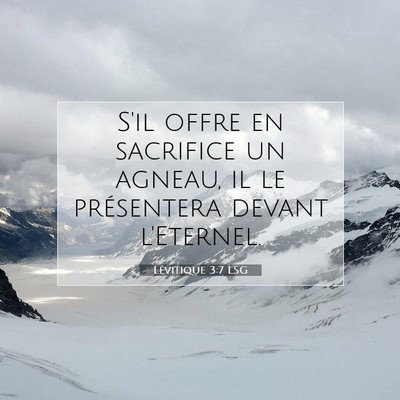 Lévitique 3:7 Verset biblique expliqué