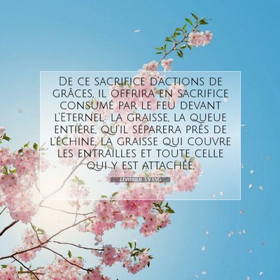 Lévitique 3:9 Verset biblique expliqué