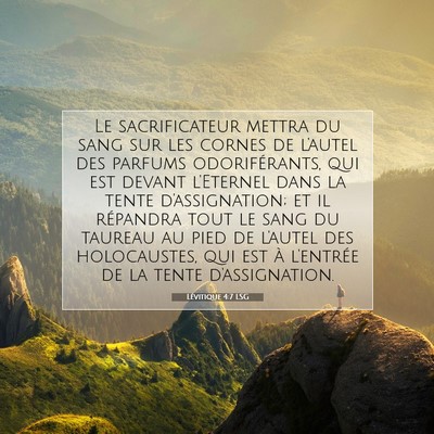 Lévitique 4:7 LSG Image du verset biblique