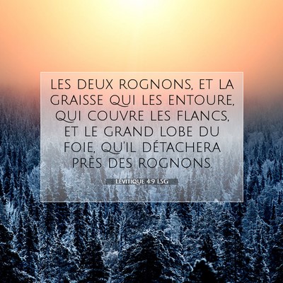 Lévitique 4:9 Verset biblique expliqué