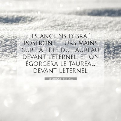 Lévitique 4:15 Verset biblique expliqué