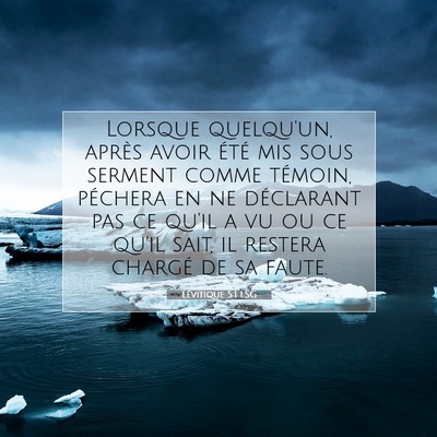 Lévitique 5:1 Verset biblique expliqué