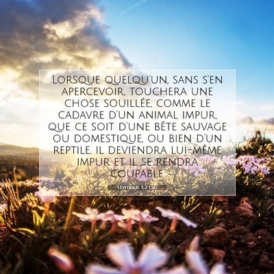 Lévitique 5:2 Verset biblique expliqué