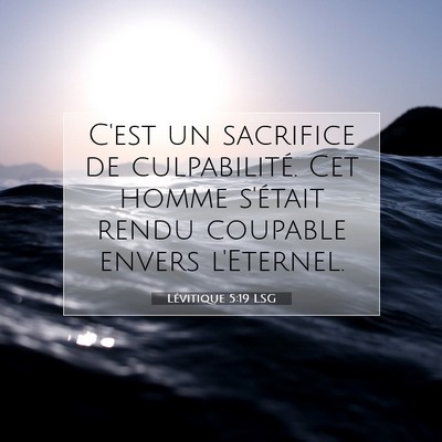 Lévitique 5:19 Verset biblique expliqué