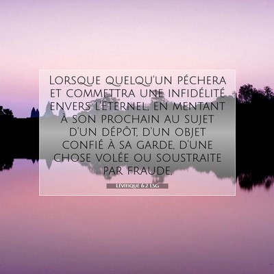 Lévitique 6:2 LSG Image du verset biblique