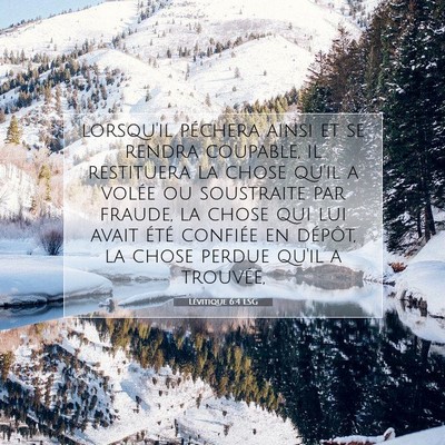 Lévitique 6:4 LSG Image du verset biblique