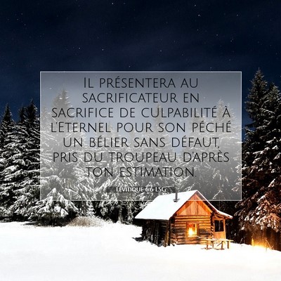 Lévitique 6:6 Verset biblique expliqué