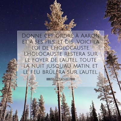 Lévitique 6:9 LSG Image du verset biblique