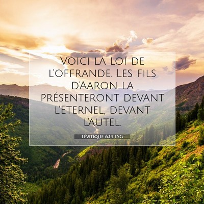 Lévitique 6:14 Verset biblique expliqué