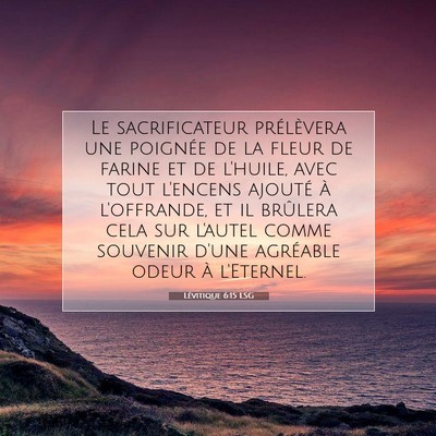 Lévitique 6:15 LSG Image du verset biblique