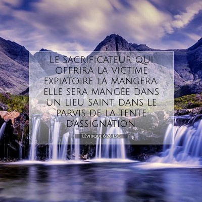 Lévitique 6:26 Verset biblique expliqué