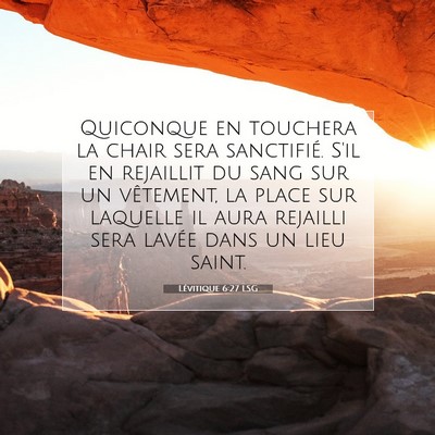 Lévitique 6:27 Verset biblique expliqué